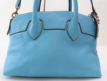 2307-35 Dooney Bourke Handbag Shoulder Bag 2Way Leather Light Blue