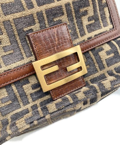 FENDI  One Shoulder Bag Zucca Mini Mamma Bucket 8Br180 Good Condition