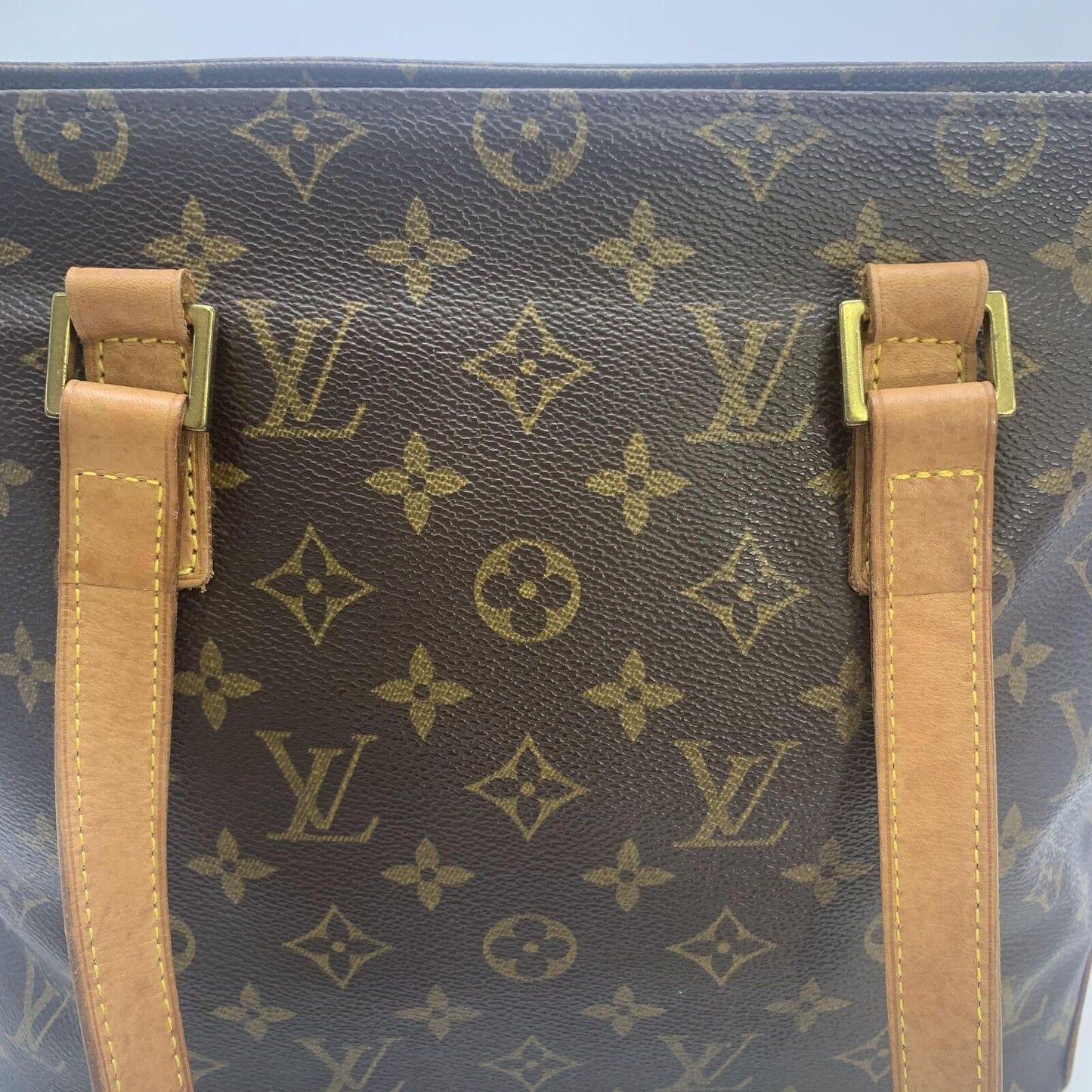 Louis Vuitton Cabas Piano M51148 Monogram Handbag Tote Bag Brown