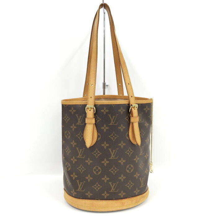 Louis Vuitton Bucket PM Tote Bag Monogram Brown M42238 Good Condition