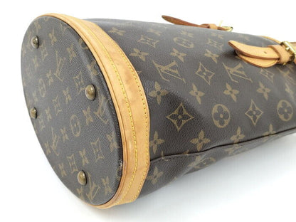 Louis Vuitton Bucket PM Tote Bag Monogram Brown M42238 Good Condition