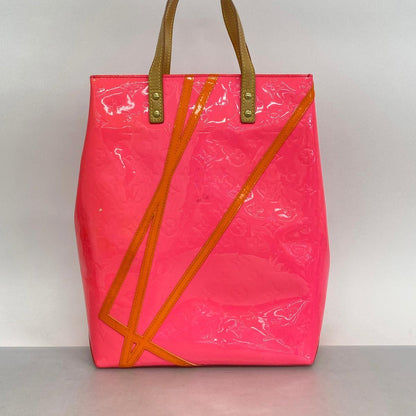 Louis Vuitton Tote Bag Vernis Fluorescent Lead MM M91900 Rose Pink