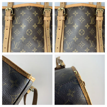 Louis Vuitton Monogram Bucket GM Shoulder Bag M42236 Brown