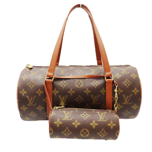 Louis Vuitton Papillon 30 Monogram Handbag M51365 Brown With Pouch