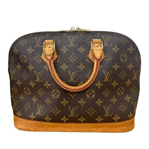 Louis Vuitton Monogram M51130 Alma PM Tote Bag Brown Zipper Closure