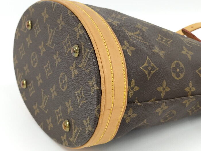 Louis Vuitton Bucket PM Tote Bag With Pouch Monogram Brown  M42238