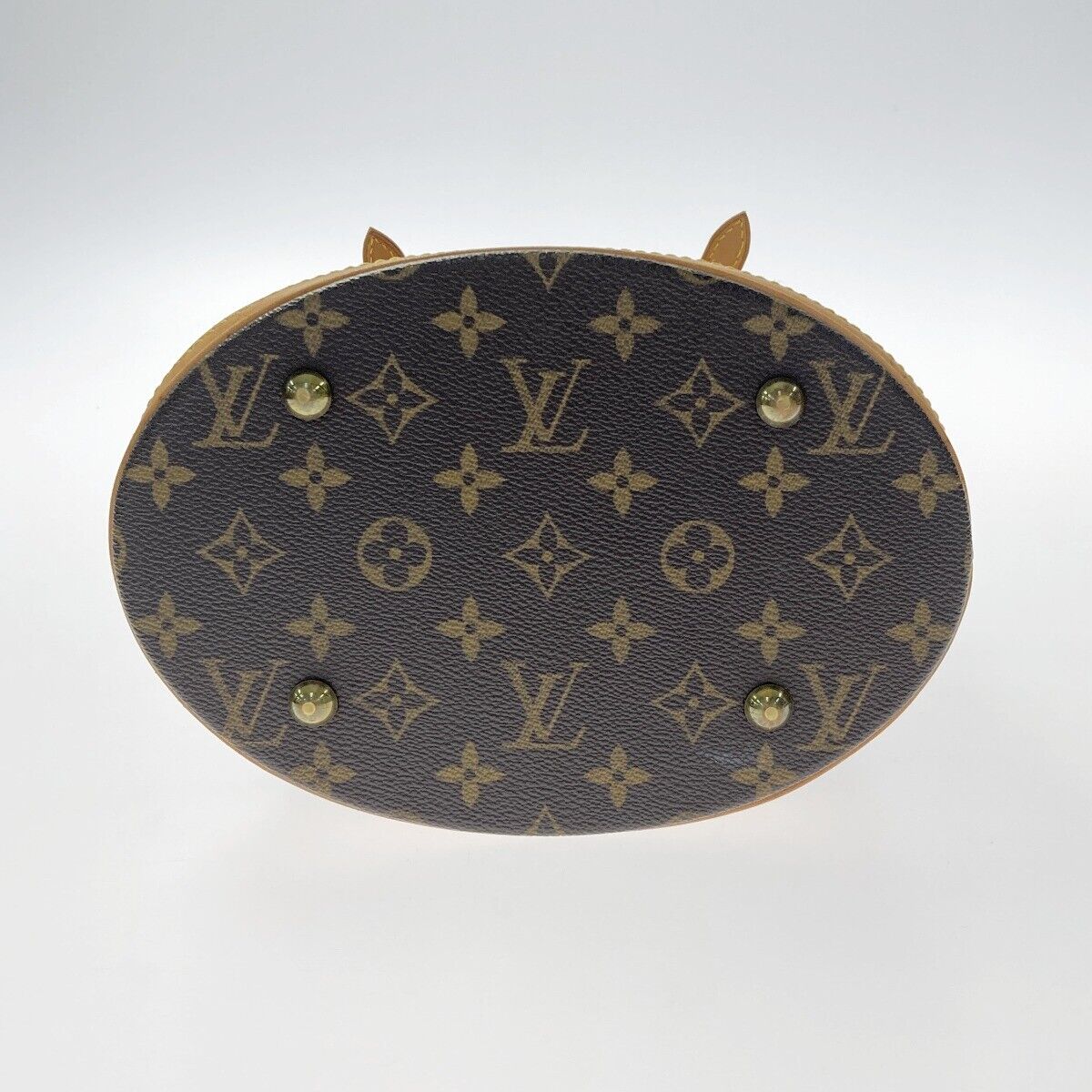 Louis Vuitton Monogram Petit Bucket PM M42238 Tote Bag Shoulder Brown