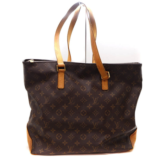 Louis Vuitton M51151 Cabas Mezzo Tote Bag Brown Monogram Canvas PVC