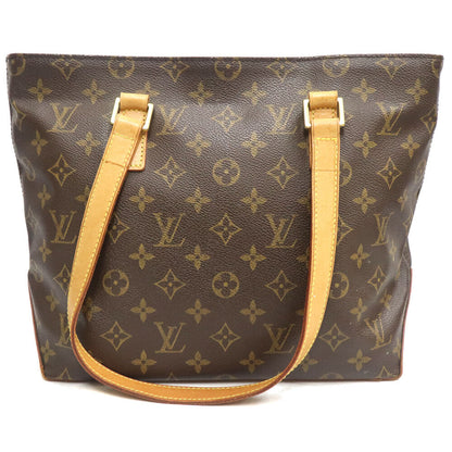 Louis Vuitton M51148 Cabas Piano Tote Bag Brown Monogram Zipper Closure