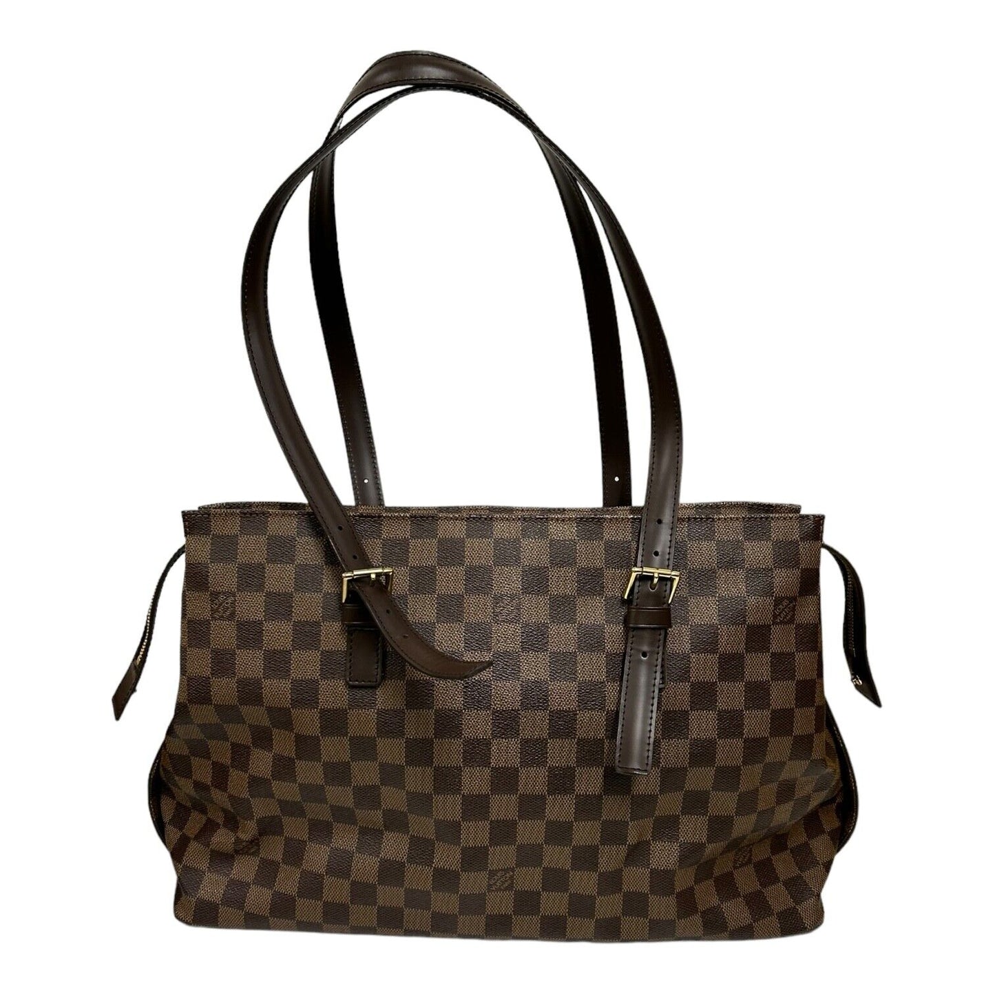 Louis Vuitton N51119 Chelsea Tote Bag Shoulder Dark Brown Damier Leather