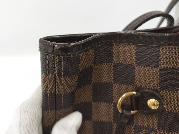 Louis Vuitton Neverfull MM Tote Bag Damier Ebene Dark Brown N51105