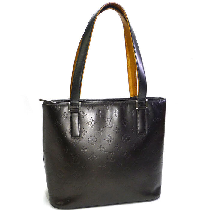 Louis Vuitton Stockton Tote Bag Monogram Matte Noir Black M55112