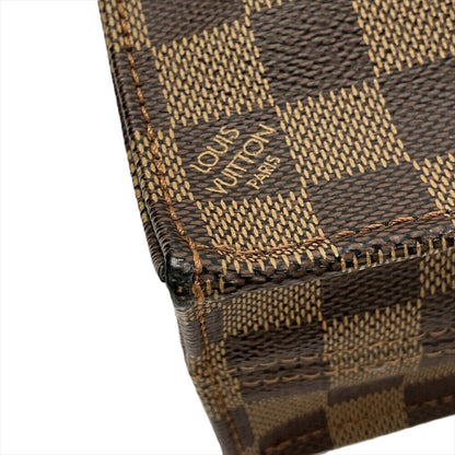 Louis Vuitton Sac Plat Tote Bag Damier Ebene Dark Brown N51140