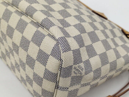 Louis Vuitton Neverfull PM Tote Bag Damier Azur N51110 Good Condition