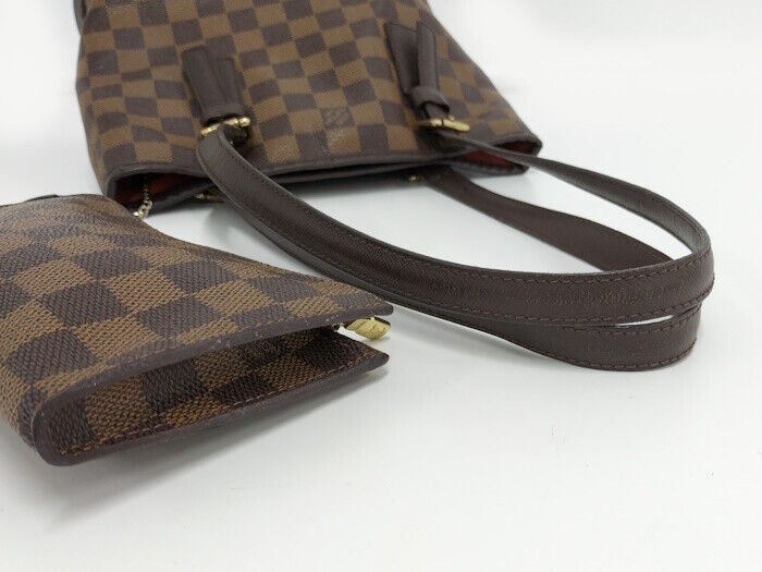 Louis Vuitton Marelle Tote Bag Damier Leather Ebene Brown N42240