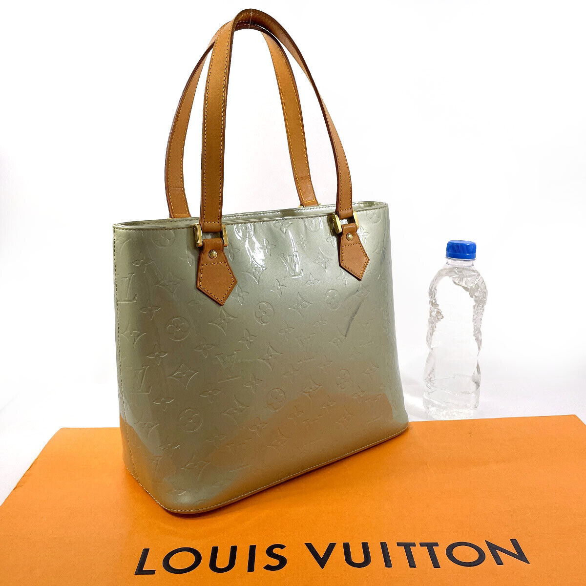 Louis Vuitton Houston M91053 Tote Bag Monogram Vernis Silver