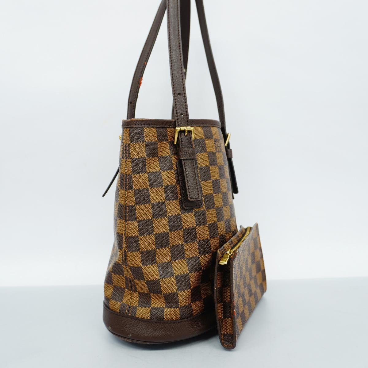 Louis Vuitton Tote Bag Damier Marelle N42240 Ebene With Pouch