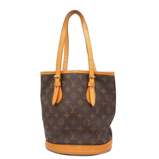 Louis Vuitton Tote Bag Monogram Bucket PM M42238 Brown Good Condition