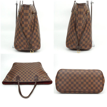 Louis Vuitton N51105 Neverfull MM Damier Ebene Canvas Brown Tote Bag Shoulder