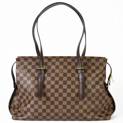 Louis Vuitton Chelsea Tote Bag Damier Ebene N51119 Zipper Closure