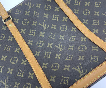 Louis Vuitton Tote Bag M51102 Brown PVC Monogram Zipper Closure