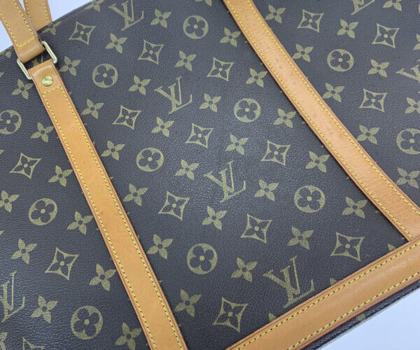 Louis Vuitton Tote Bag M51102 Brown PVC Monogram Zipper Closure