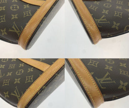 Louis Vuitton Tote Bag M51102 Brown PVC Monogram Zipper Closure