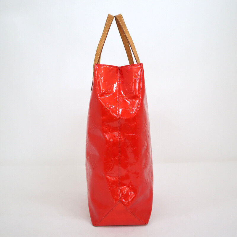 Louis Vuitton Tote Bag Lead MM Vernis Rouge M91086 Monogram Open Closure