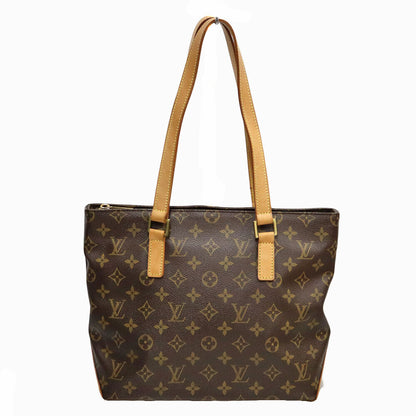 Louis Vuitton M51148 Cabas Piano Monogram Tote Bag Brown Zipper Closure