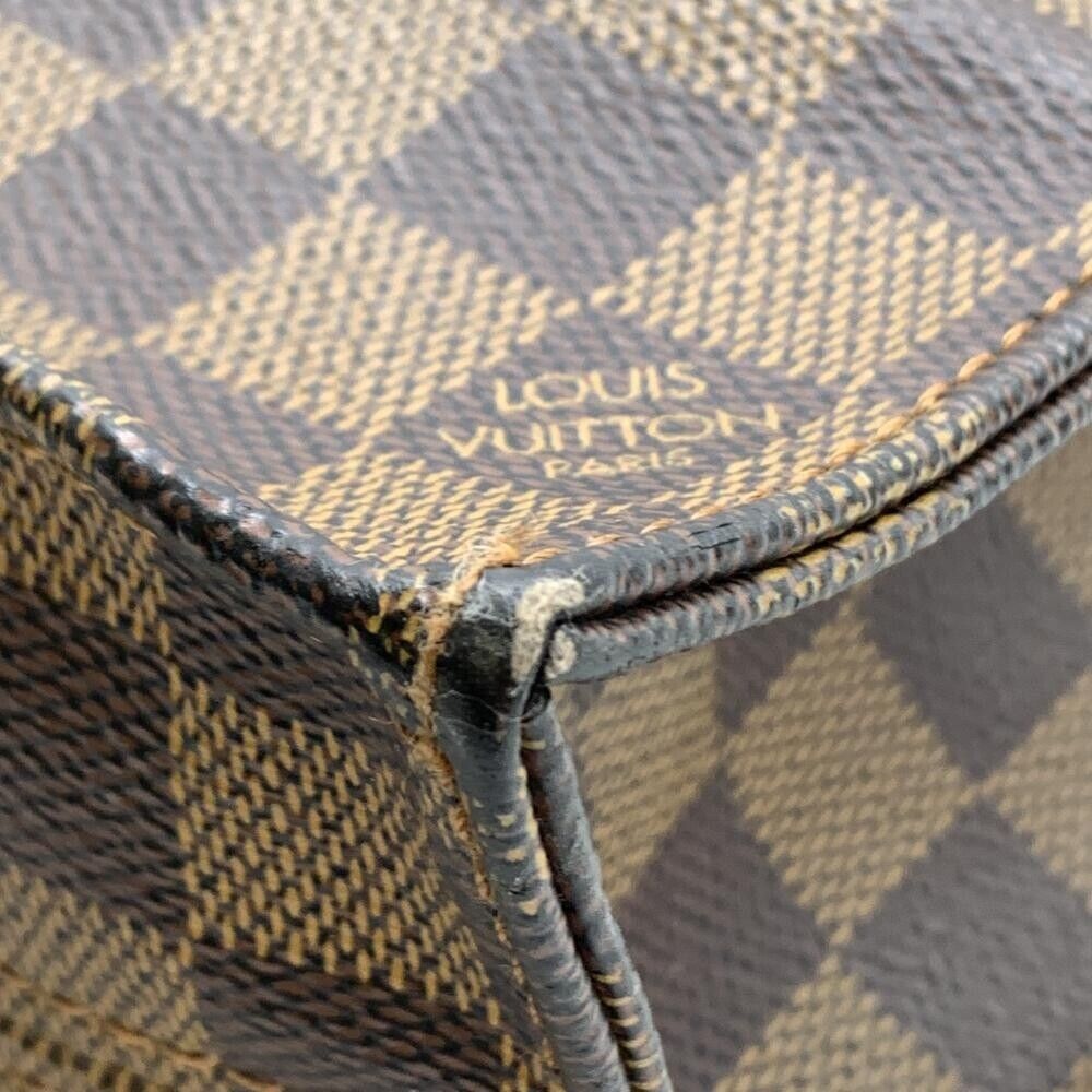 Louis Vuitton N51140 Sac Plat Damier Tote Bag Handbag Ebene Brown