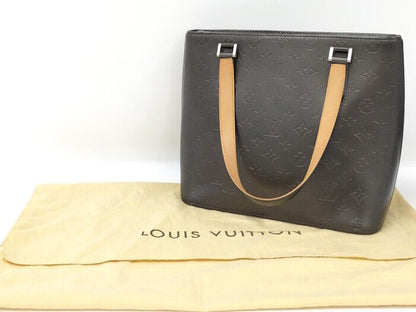 Louis Vuitton Stockton Monogram Matte Tote Bag M55112 Black