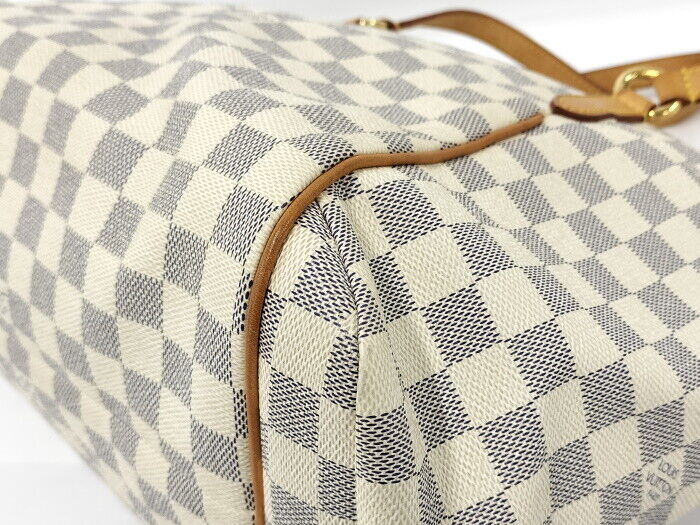 Louis Vuitton Totally MM Tote Bag Damier Azur N51262 Zipper Closure