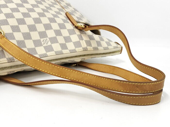 Louis Vuitton Totally MM Tote Bag Damier Azur N51262 Zipper Closure