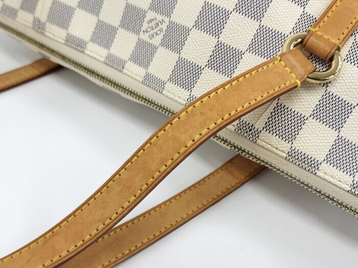 Louis Vuitton Totally MM Tote Bag Damier Azur N51262 Zipper Closure