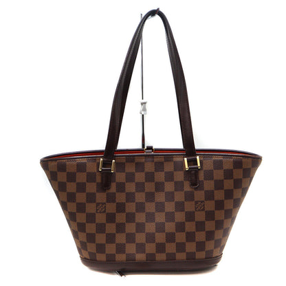 Louis Vuitton N51121 Manosque PM Bag Damier Ebene Brown Hook Closure