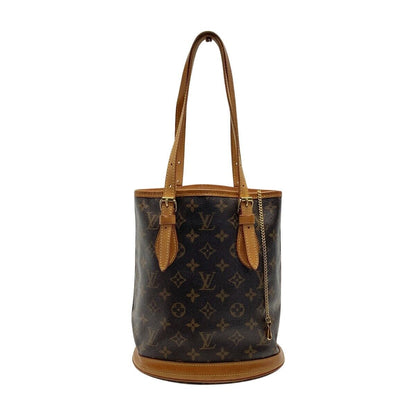 Louis Vuitton Monogram Petit Bucket PM M42238 Tote Bag Shoulder Canvas