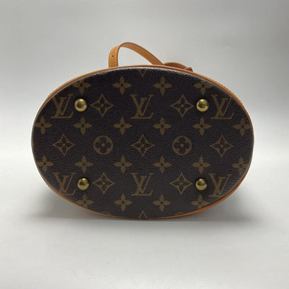 Louis Vuitton Monogram Petit Bucket PM M42238 Tote Bag Shoulder Canvas