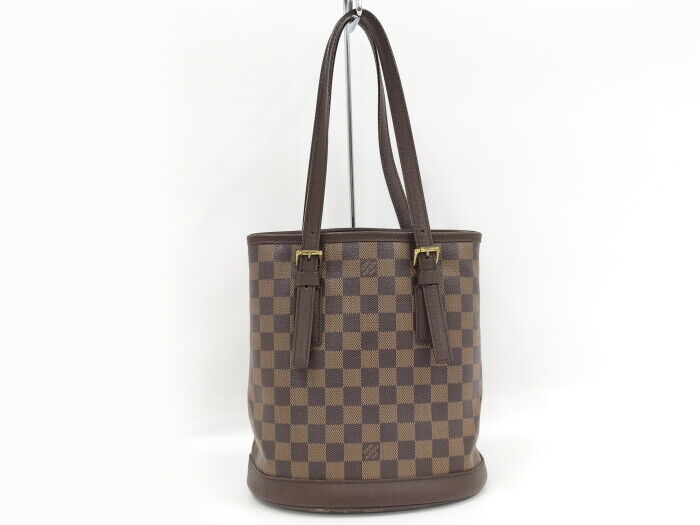 Louis Vuitton Marelle Tote Bag Damier Leather Ebene N42240 Good Condition