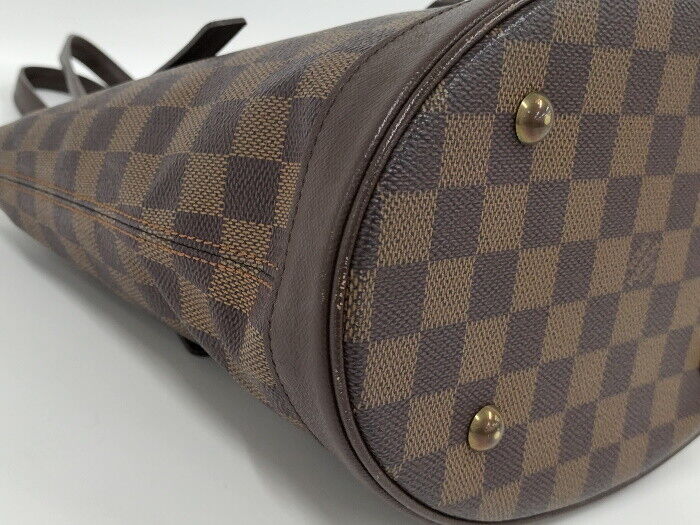 Louis Vuitton Marelle Tote Bag Damier Leather Ebene N42240 Good Condition