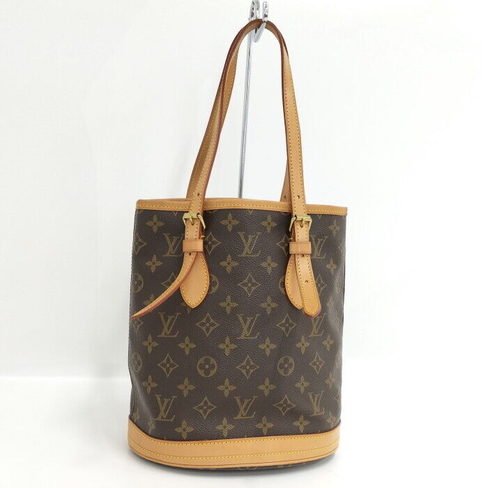 Louis Vuitton Bucket PM Tote Bag Monogram Brown M42238 Good Condition