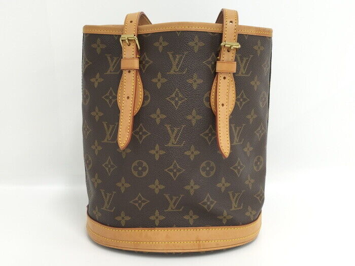 Louis Vuitton Bucket PM Tote Bag Monogram Brown M42238 Good Condition