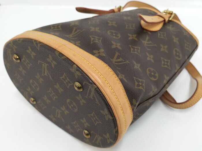 Louis Vuitton Bucket PM Tote Bag Monogram Brown M42238 Good Condition