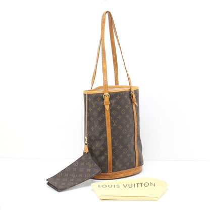 Louis Vuitton Monogram Bucket 27 Tote Bag M42236 With Pouch Brown