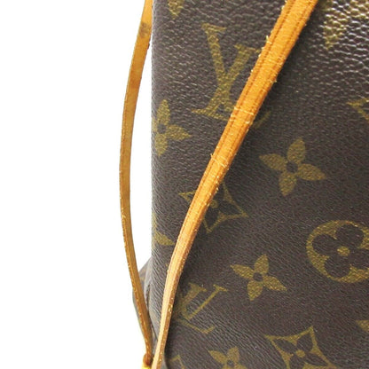 Louis Vuitton Neverfull MM Tote Bag Initial Engraved Monogram Canvas Brown