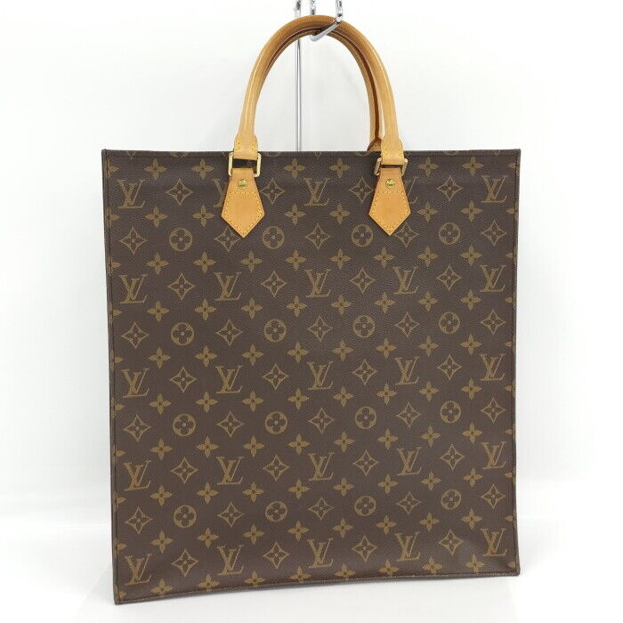 Louis Vuitton Sac Plat Tote Bag Handbag Monogram M51140 Brown