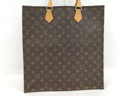 Louis Vuitton Sac Plat Tote Bag Handbag Monogram M51140 Brown