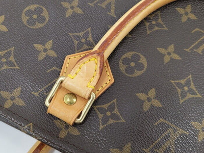 Louis Vuitton Sac Plat Tote Bag Handbag Monogram M51140 Brown