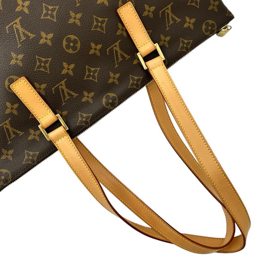 Louis Vuitton M51151 Cabas Mezzo Monogram Tote Bag Handbag PVC Leather