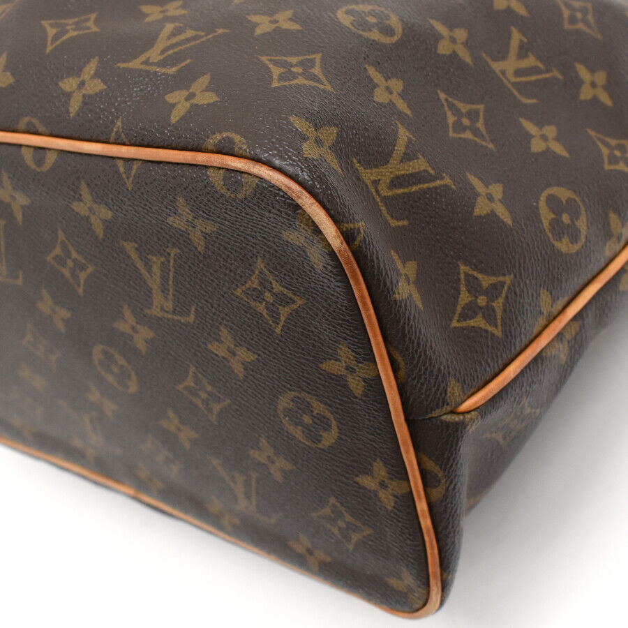 Louis Vuitton Palermo PM Shoulder Bag M40145 Monogram Canvas Leather Brown 2way