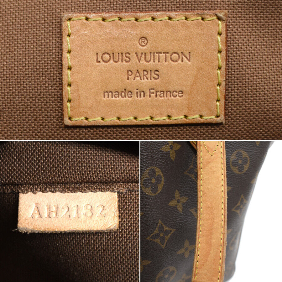 Louis Vuitton Palermo PM Shoulder Bag M40145 Monogram Canvas Leather Brown 2way